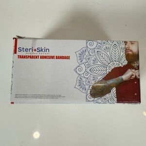 Steri+Skin Tattoo Aftercare Transparent Adhesive Bandage with Scissors